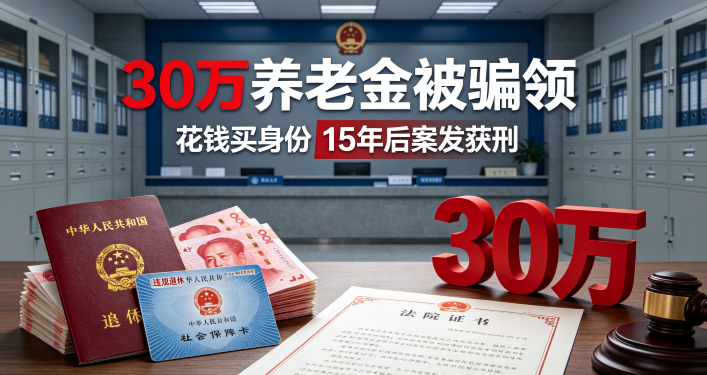 花钱买身份提前退休！男子勾结镇干部骗领养老金15年获利30万获刑