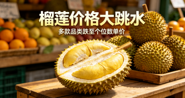 榴莲价格“大跳水”冲上热搜 多款品类跌至个位数单价